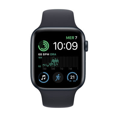 APPLE Watch SE 3 GPS, Cassa 44 mm in alluminio mezzanotte con Cinturino Sport mezzanotte - S/M